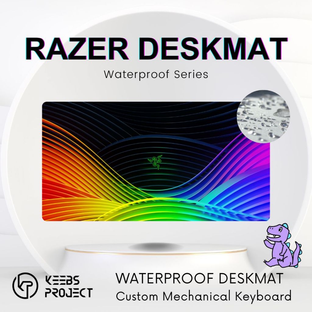 Razer Premium Gaming Deskmat WATERPROOF (900 มม. x 400 มม. x 3 มม.) แผ่นรองเมาส์/แผ่นรองเมาส์