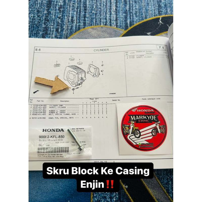 SKRU BLOK KE CASING ENJIN