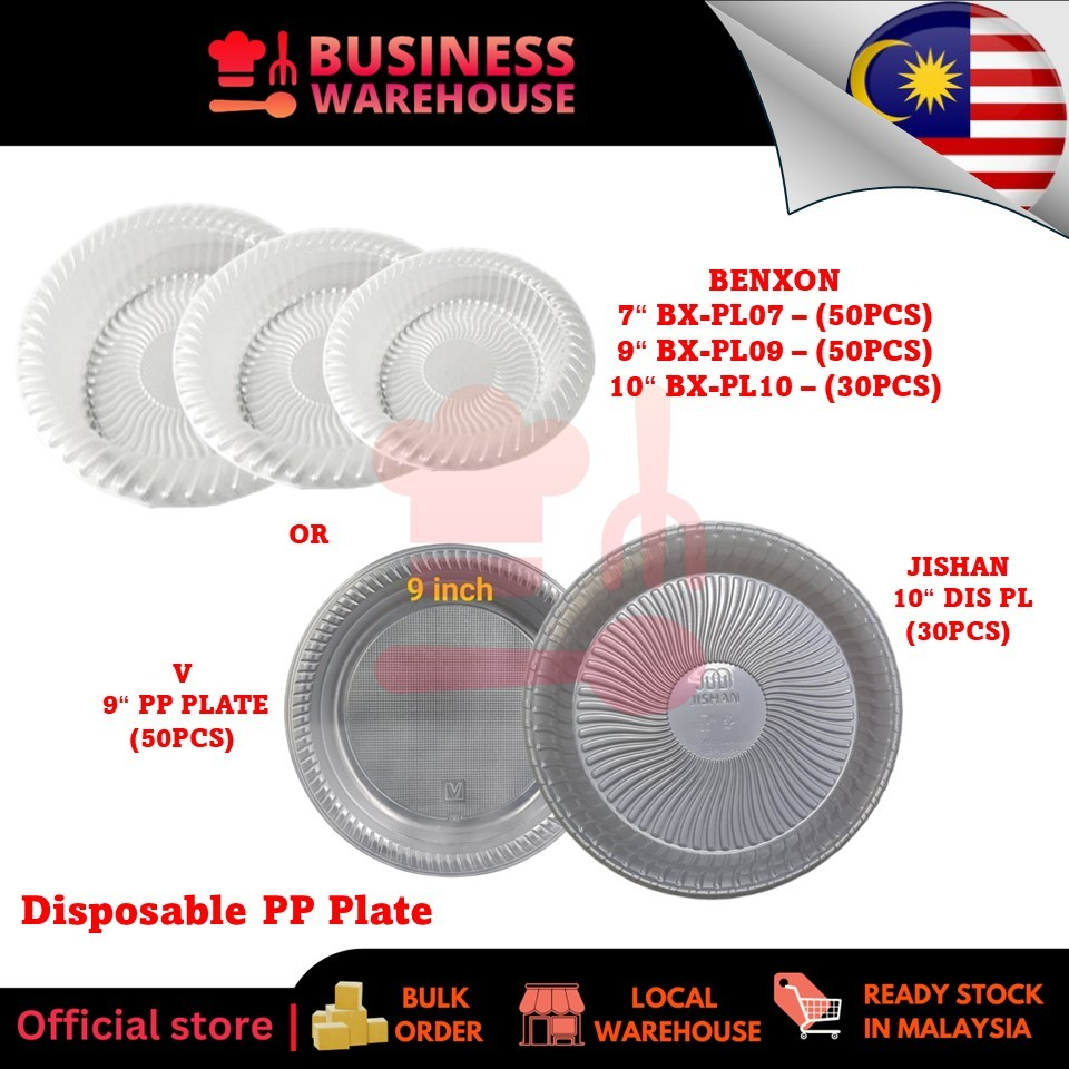 BENXON 7 BX-PL07 / 9 BX-PL09 / 10 BX-PL10 DISPOSABLE PP PLATE /PINGGAN PAKAI BUANG /一性ทิ้ง