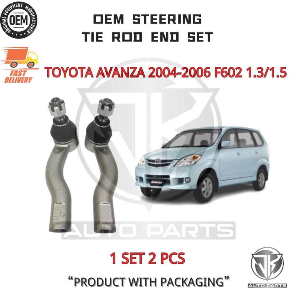 1 PAIR OEM STEERING TOTTER TIE ROD END TOYOTA AVANZA 2004-2006 F601 1.3,F602 1.5 (TOE-45046-BZ010)