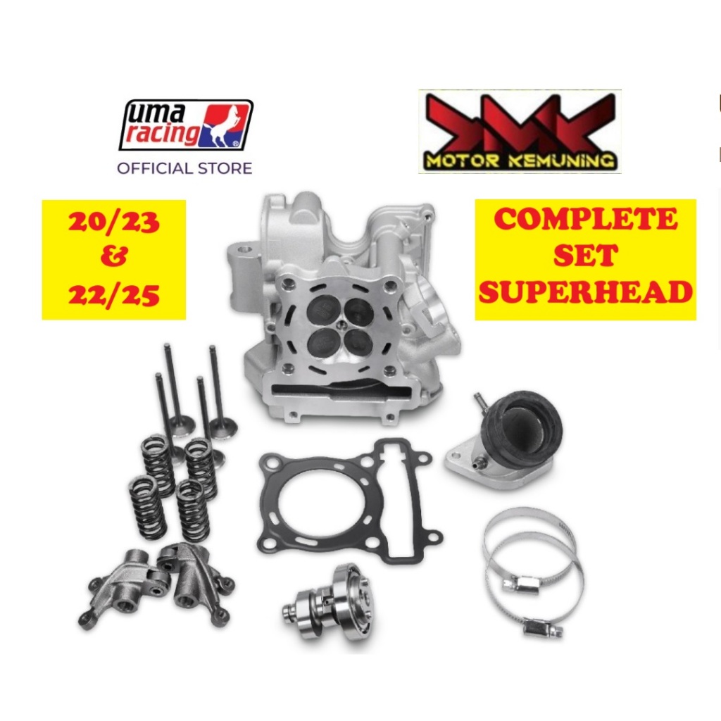 UMA RACING หัวซุปเปอร์แข่ง Uma 20/23 และ 22/25 ครบชุด LC135 LC 135LC / Y15 Y15ZR SUPERHEAD