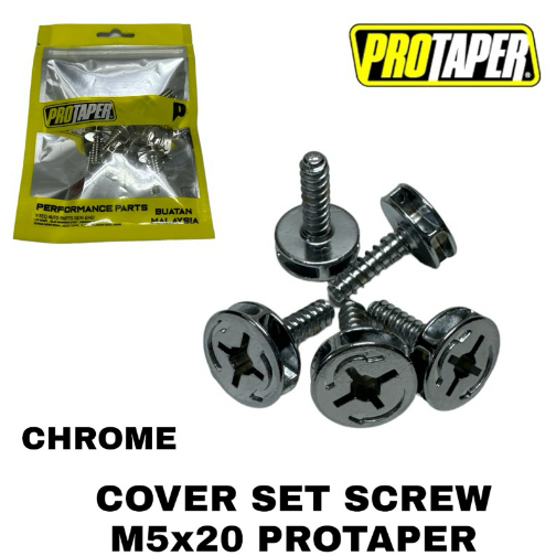 PROTAPER COVER SET SCREW ( M5 X 20 ) BLACK & CHROME