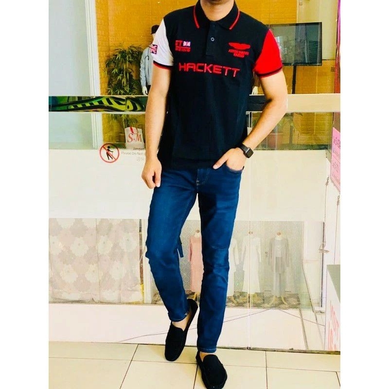 เสนอ !!️เสื้อโปโล Hackett Collar Shirt เด็กผู้ใหญ่ Tshirt Sedondon Kolar