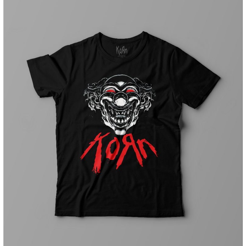 เสื้อยืดผ้าฝ้าย 100% พิมพ์ลายวงร็อค Korn nu metal สไตล์พังก์ร็อค