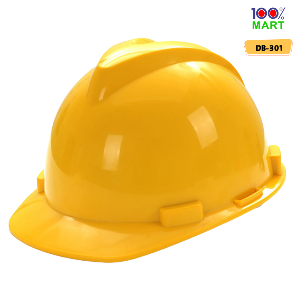 [100% Mart] หมวกอนุรักษ์ความปลอดภัยสีเหลือง安全工地帽 D-301