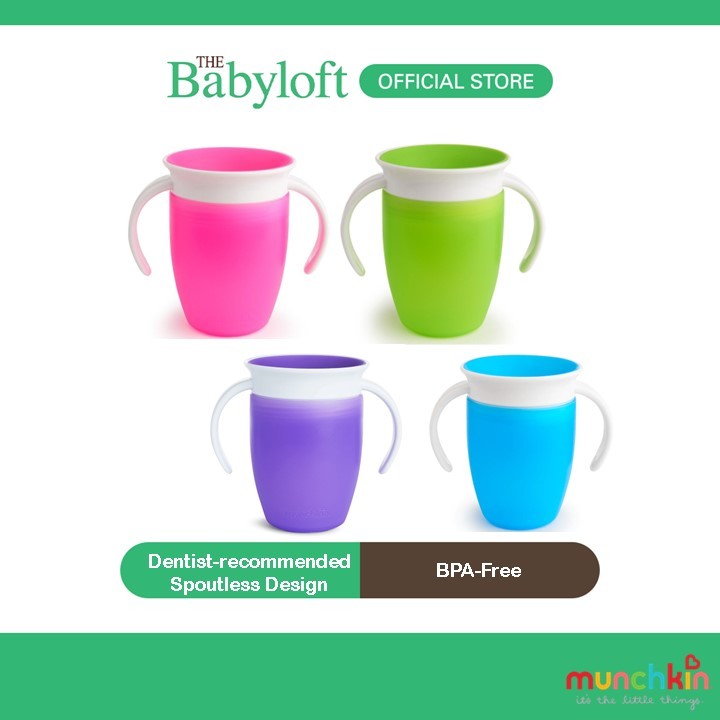 MUNCHKIN MUNCHKIN Miracle 360o Trainer Cup 7oz พร้อมฝาปิด 1pk คละสี