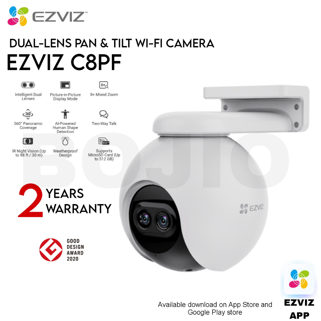 EZVIZ C8PF Dual-Lens Weatherproof Outdoor Pan & Tilt Wi-Fi Camera BEJIO กล้องวงจรปิดรักษาความปลอดภัย