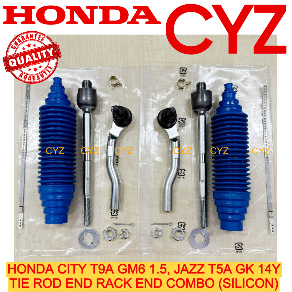 ชุดคอมโบ HONDA CITY T9A GM6 1.5, JAZZ T5A GK 14Y Tie Rod End / ปลายแร็ค / บูทพวงมาลัย