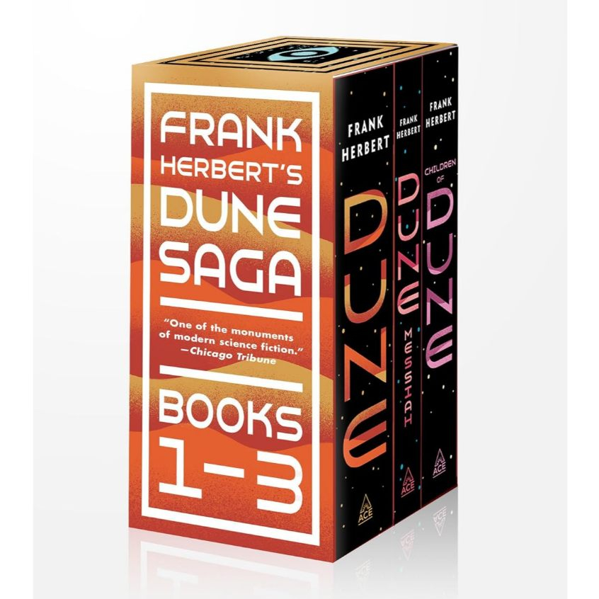Frank Herbert's Dune Saga 3-Book ชุดบรรจุกล่อง: Dune, Dune Messiah, and Children of Dune (ปกอ่อน) โดย Fra