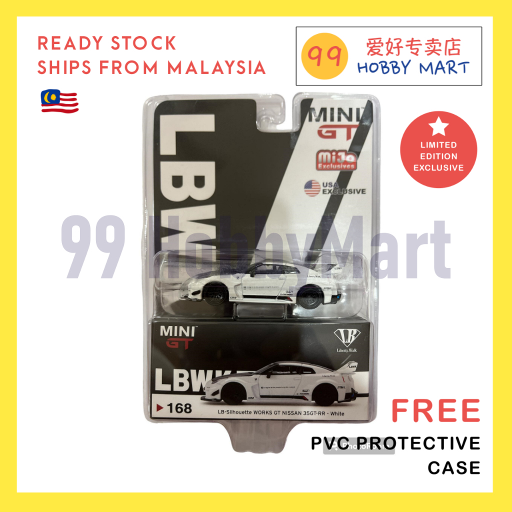 Mini GT 168 Nissan GTR GT-R R35 LB Silhouette Works 35GT-RR สีขาว