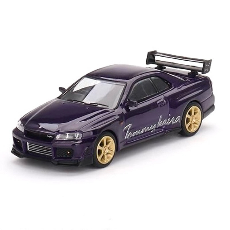 MINI GT 1/64 616 NISSAN SKYLINE GT-R (R34) TOMMYKAIRA RZ MIDNIGHT PURPLE