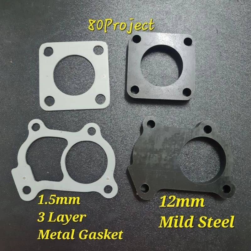 Downpipe adaptor F44 F46 Turbo Isuzu Dmax 3.0 VIFE Turbo Flange 12MM โลหะ 3 ชั้นปะเก็น Downpipe