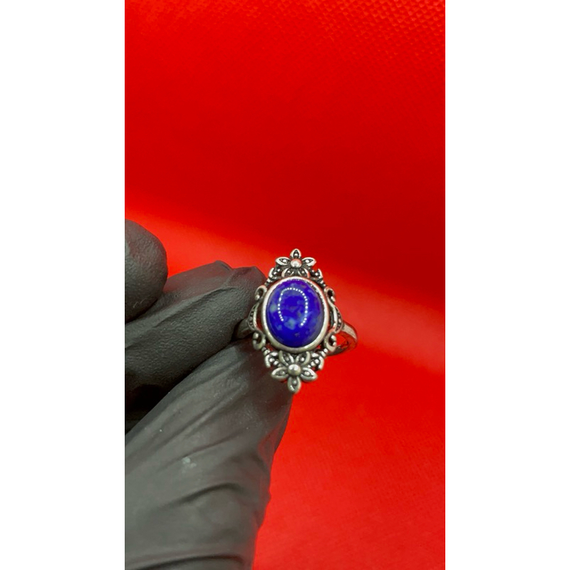 แหวนปรับได ้ Lapis Lazuli ธรรมชาติ