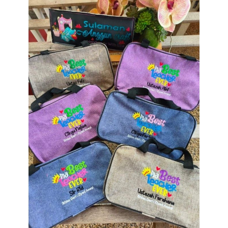 NAME EMBROIDERY BAG / กระเป๋าพอร์ช / BEG TELEKUNG / TEACHERS DAY