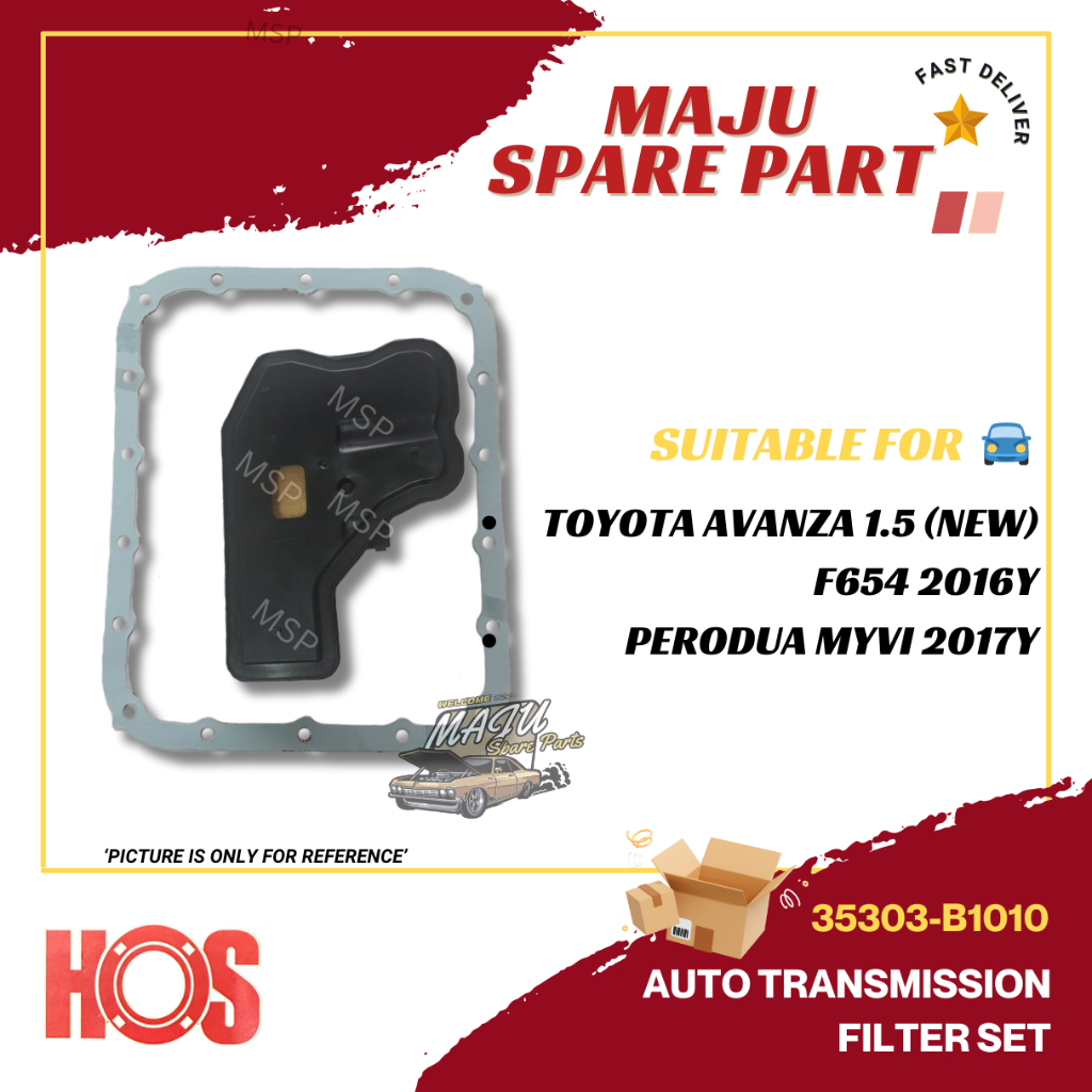 MSP TOYOTA AVANZA 1.5 F654 2016Y/PERODUA MYVI 2017Y AUTO TRANSMISSION FILTER SET AUTO GEAR BOX FILTE