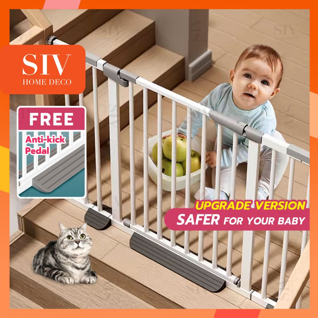 SIV 69-153 CM Pagar รั้วประตูนิรภัยเด็กล็อคความปลอดภัยสําหรับ Bayi, เด็ก, สุนัข, สัตว์เลี้ยง