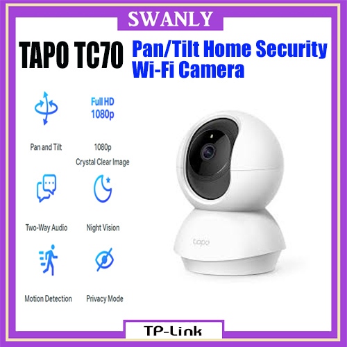 TP-Link Tapo TC70 2MP FHD 1080P 360 องศา Pan/Tilt Home Security Wi-Fi Camera