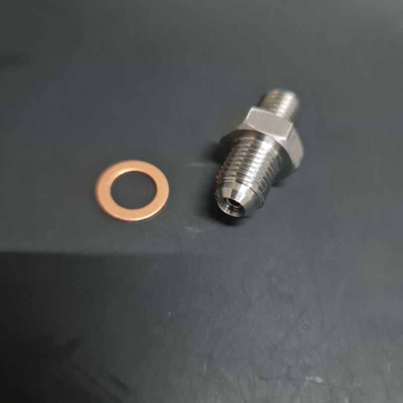 SS304 Evo123 TD05 TD05H 20G สกรูจ่ายน้ํามันพร้อมโรเตอร์ 2 มม.M12 ถึง AN4 สายน้ํามัน