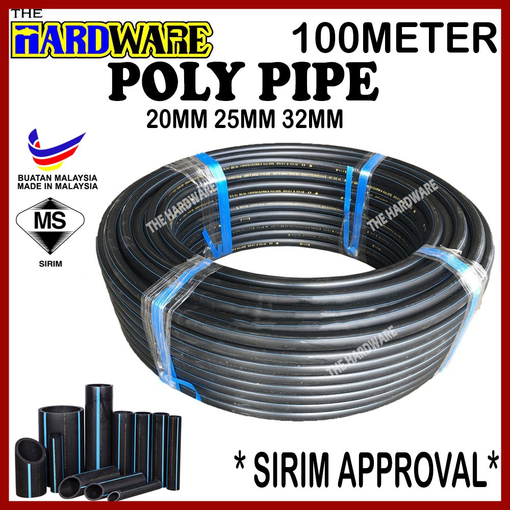 (100 เมตร)HDPE POLY PIPE SIRIM 20mm 25mm 32mm