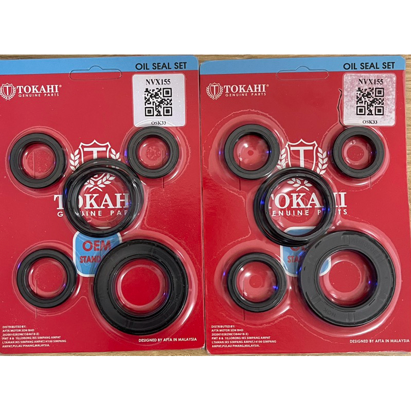 OVERHALL ชุดซีลน้ํามัน YAMAHA AERO NVX155 V1 V2 ซีลน้ํามัน & ORDING SET OEM STANDARD - BY TOKAHI (UN