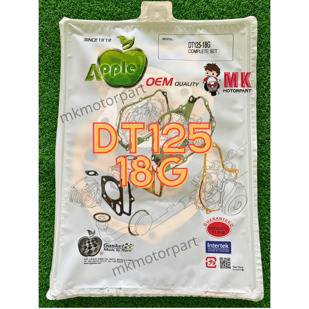 Yamaha DT125 18G / 3TT ปะเก็นยกเครื่อง ครบชุด ปะเก็น Apple