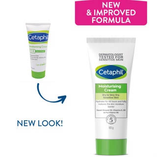 [บรรจุภัณฑ์ใหม่] Cetaphil Moisturizing Cream Face & Body 100g