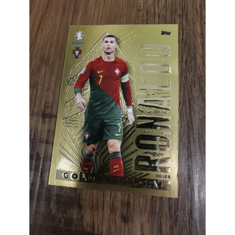 Topps Match Attax Euro 2024 - การ์ด Cristiano Ronaldo Golden Glory