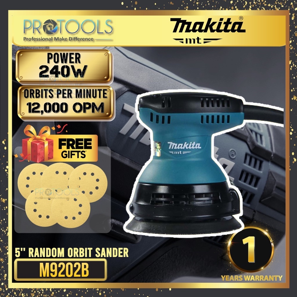 Makita M9202B เครื่องขัดวงโคจรสุ่ม