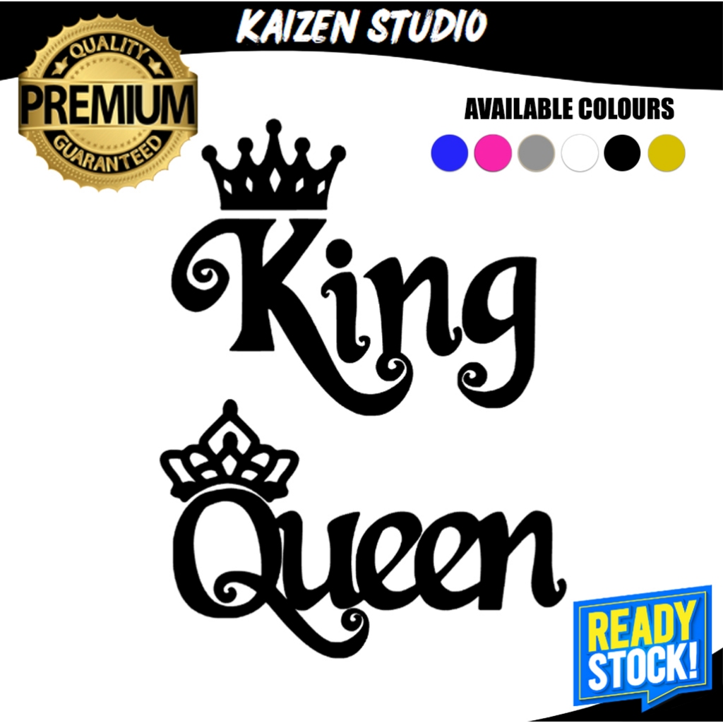 Kaizen STUDIO King Queen วันเกิดงานแต่งงานสติกเกอร์ตัดไวนิล