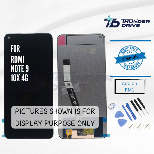 Thunder Drive หน้าจอสัมผัส LCD เข้ากันได้กับ redmi NOTE 9 10X 4G
