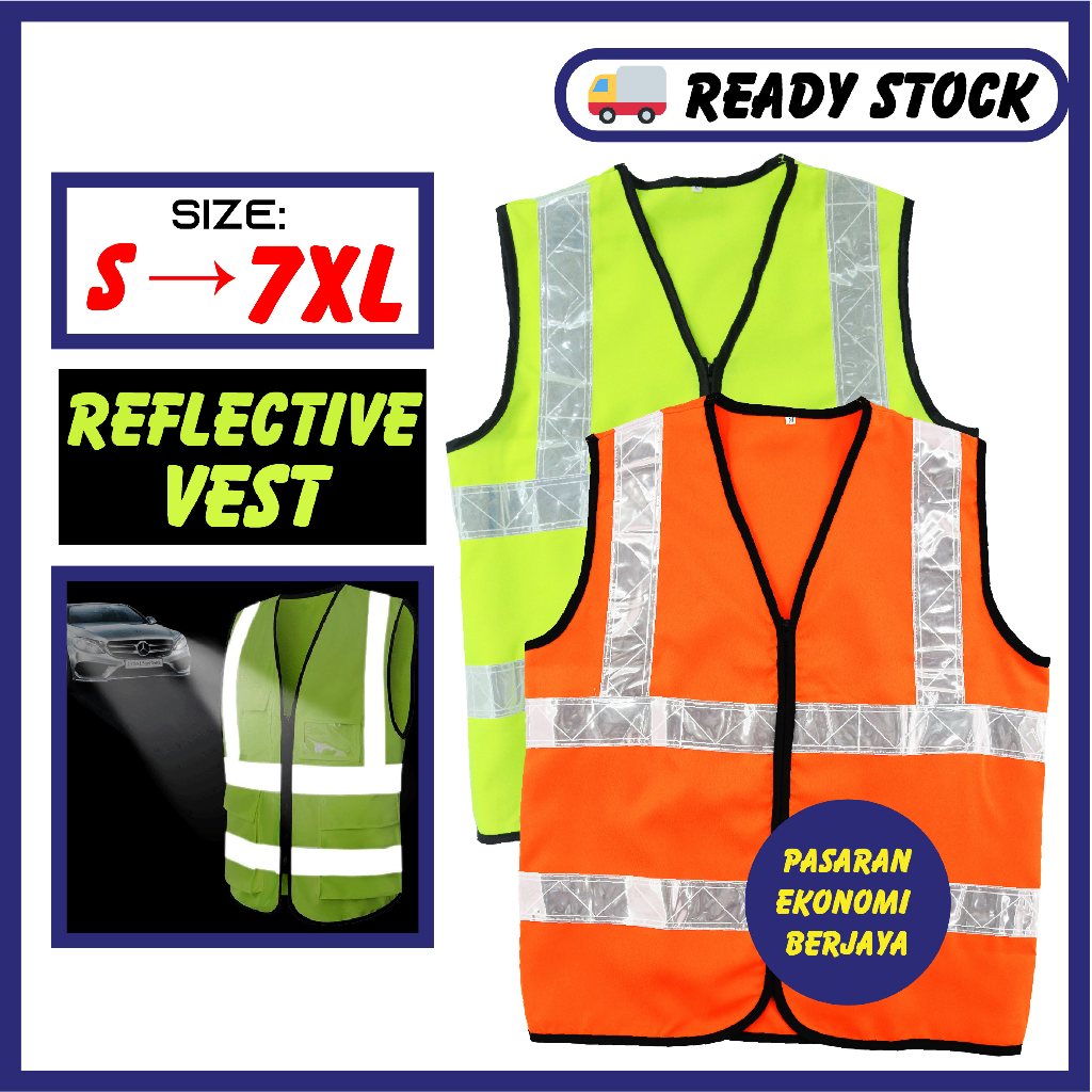REFLECTIVE VEST/ SAFETY SECURITY HIGH VISIBILITY VEST/ SAFETY CLOTHING/ NIGHT WORK/ MEN OUTERWEAR/ S