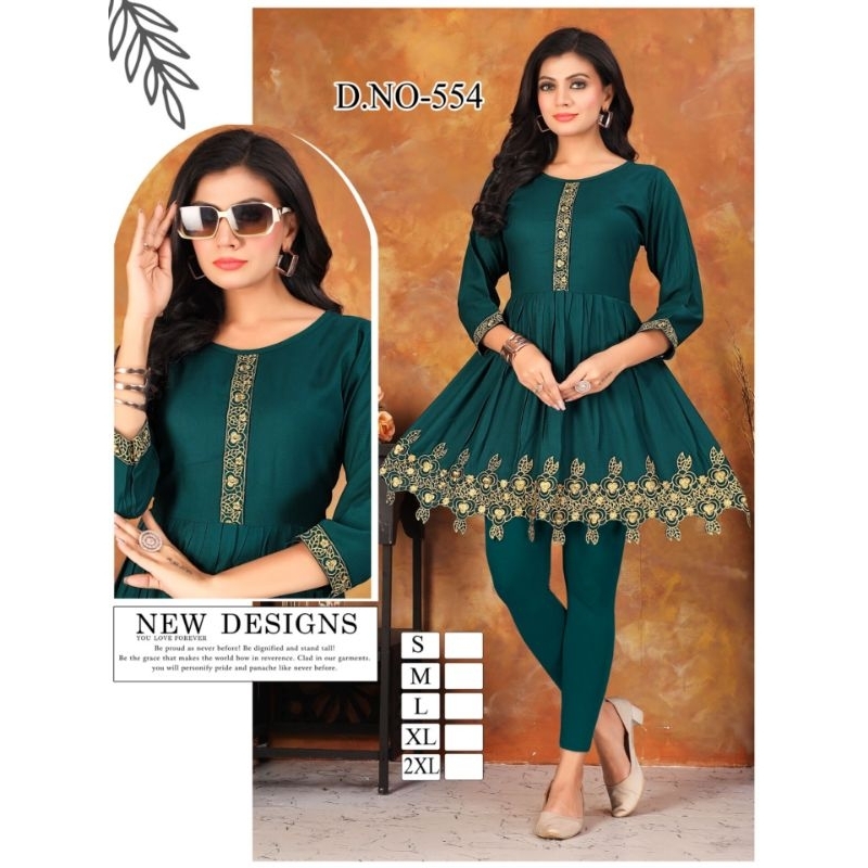 🌹ส - 3XL🌹ดอกสั้นตัด KURTI ( KURTI เท่านั้น)