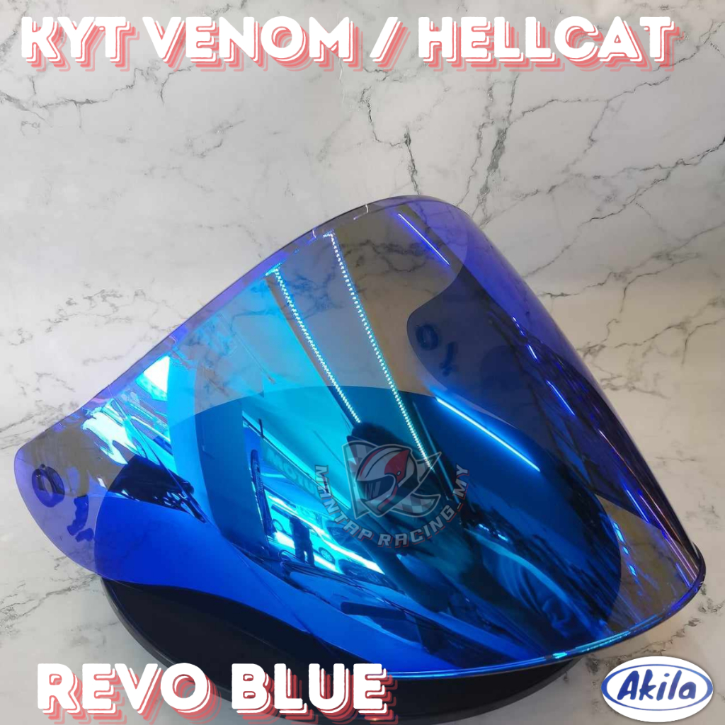 VISOR KYT VENOM/ HELLCAT VISOR SIANG MALAM (AKILA OEM) (OPEN FACE HELMET)