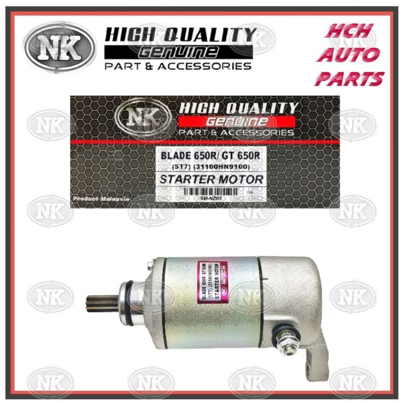STARTER MOTOR ASSY - NAZA/ HYOSUNG - BLADE 650R/ GT650R/ ST7 - P/NO. 31100HN9100 (NK)