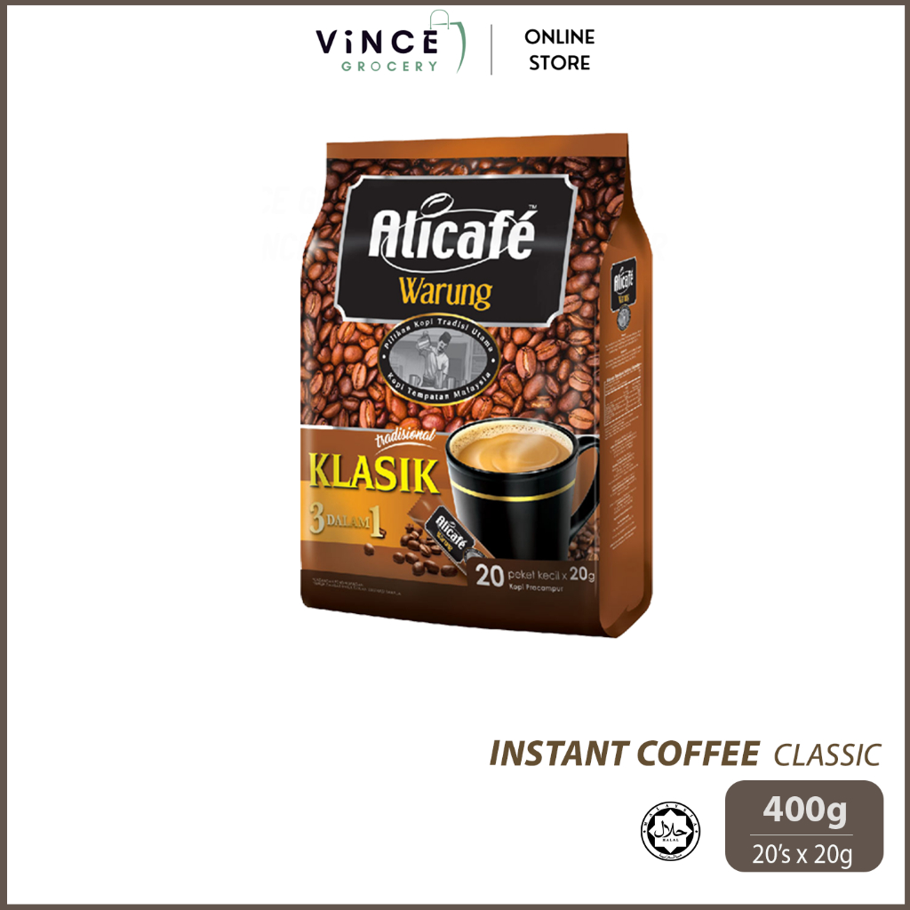 ALICAFE Warung 3 In 1 กาแฟสําเร็จรูปคลาสสิค | 400G [20s x 20G]