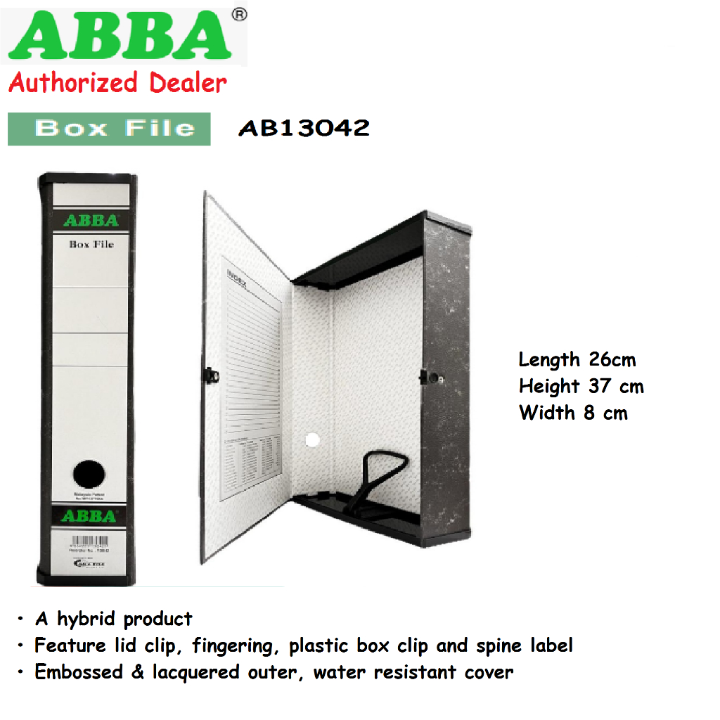 แฟ้มกล่อง ABBA 3" F4 13042 / แฟ้ม ABBA F4 Kotak F4 3 นิ้ว
