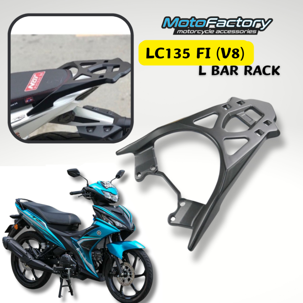 YAMAHA LC V8 LC135 FI V8 REAR RACK MONCONCK TOP BOX RACK SPOILER RACK (ใหม่)