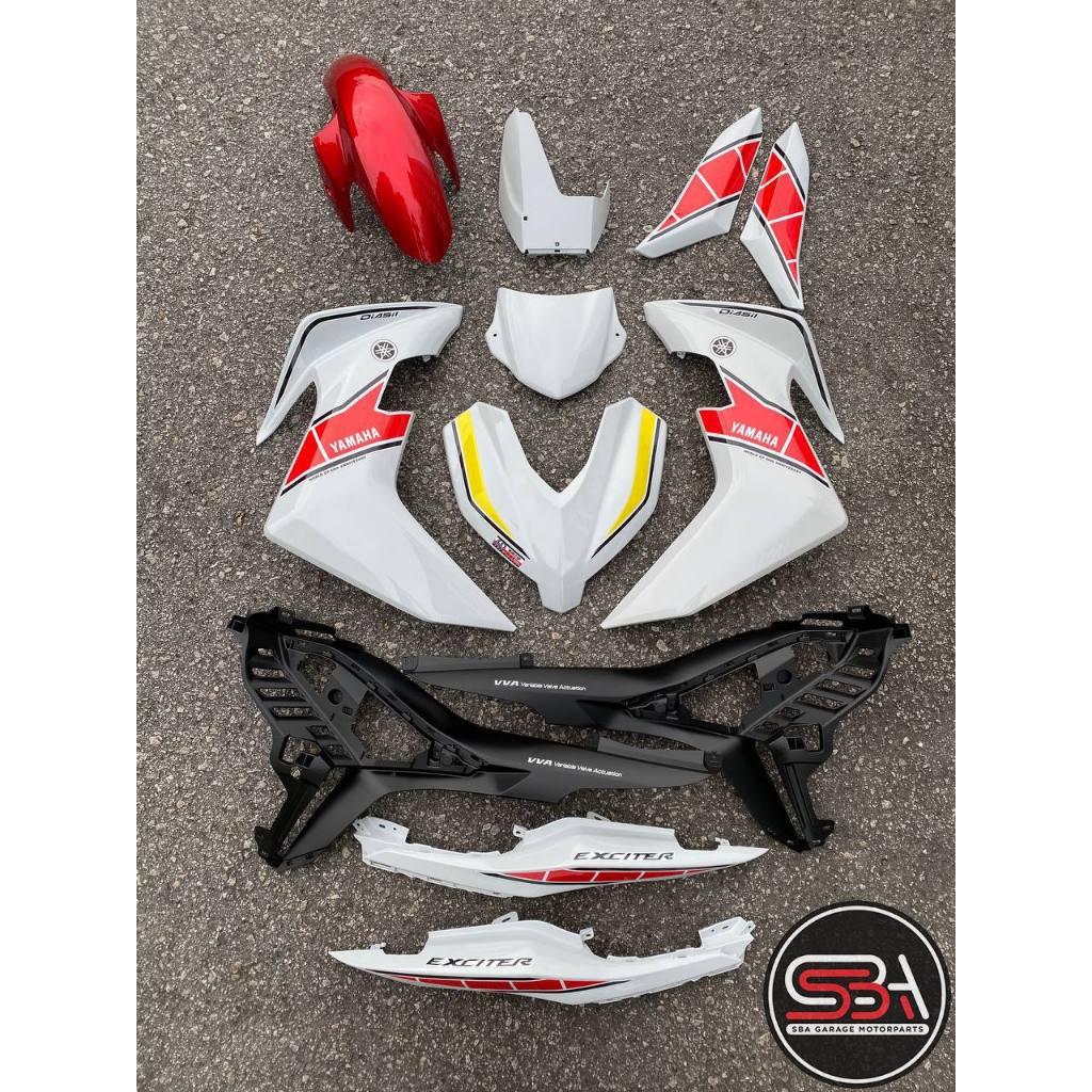 Y16 V1 V2 COVERSET Y16ZR MX KING DOCTOR VELOZI WORLD GP สีขาวสีแดง 60TH ANNIVERSARY YAMAHA SIP TANAM