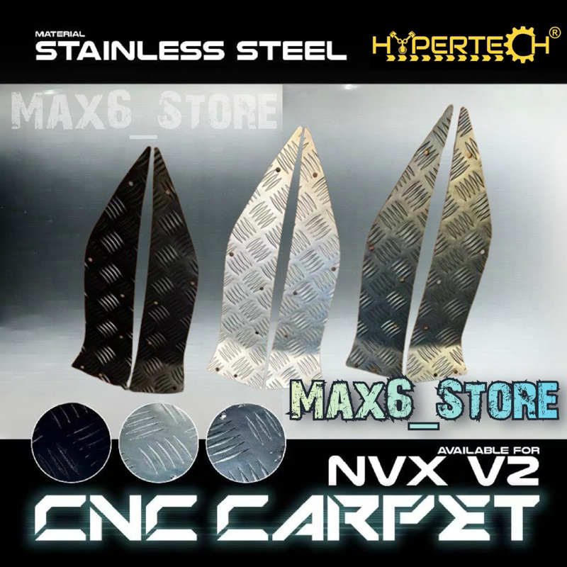 HYPERTECH 100% THAI DESIGN NVX155 AEROX155 V1 V2 V3 CARPET NVX KARPET FLOOR PANEL FOOTREST PEMIJAK K