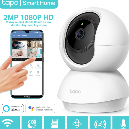 TAPO C200 C/ EZVIZ C6N 2K หรือ 1080p/C6N PT 1080P 4MP Pan และ Tilt Wi-Fi Indoor Cloud กล้องวงจรปิดกล