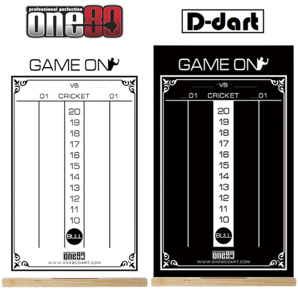 ONE80 SCORE BOARD - ป้ายบอกคะแนนไวท์บอร์ดแบบแห้งสีดํา/ขาว