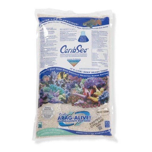 Caribsea usa ทรายรีฟสดเกรดพิเศษ 10lbs ช่วยควบคุมความเร็วปั่นจักรยานถัง (4.5กก.)