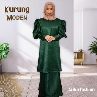 SATIN KUNTOM KURUNG MODEN MUSLIMAH BAJU KURUNG  || SATIN AIRFLOW || READY STOCK ||