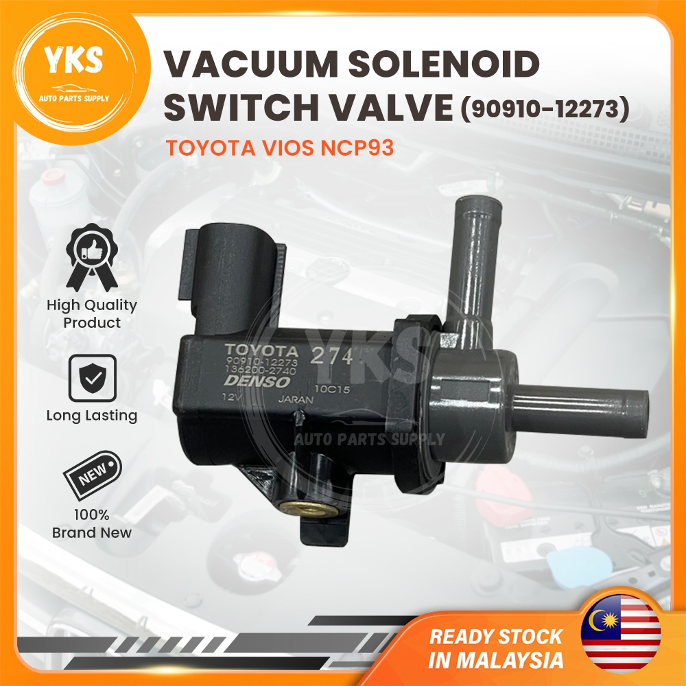 ใหม่ ( 90910-12273 ) TOYOTA VIOS NCP93 FICD VACUUM SOLANOID SWITCH VALVE ( 2PIPE + 2PIN )