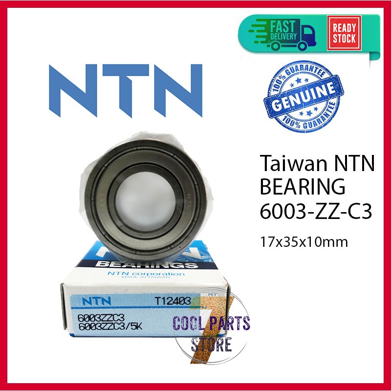 6003 ZZ C3 NTN แบริ่ง 6003-ZZ (17 X 35 X 10mm)