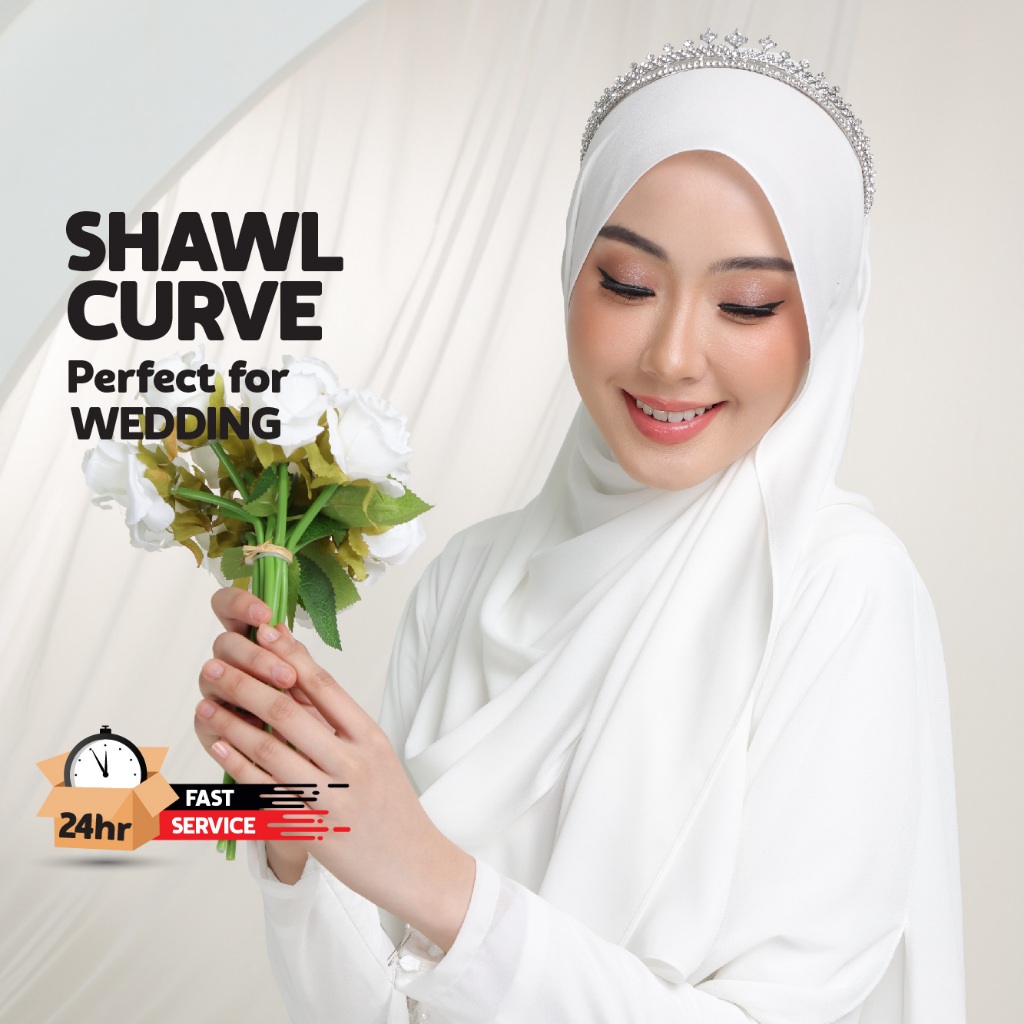 [SHAWL Bride] RUEA Shawl Premium Baby Crepe, Shawl Curve, Shawl Tuning, Bride Shawl [OFF WHITE] MyPa