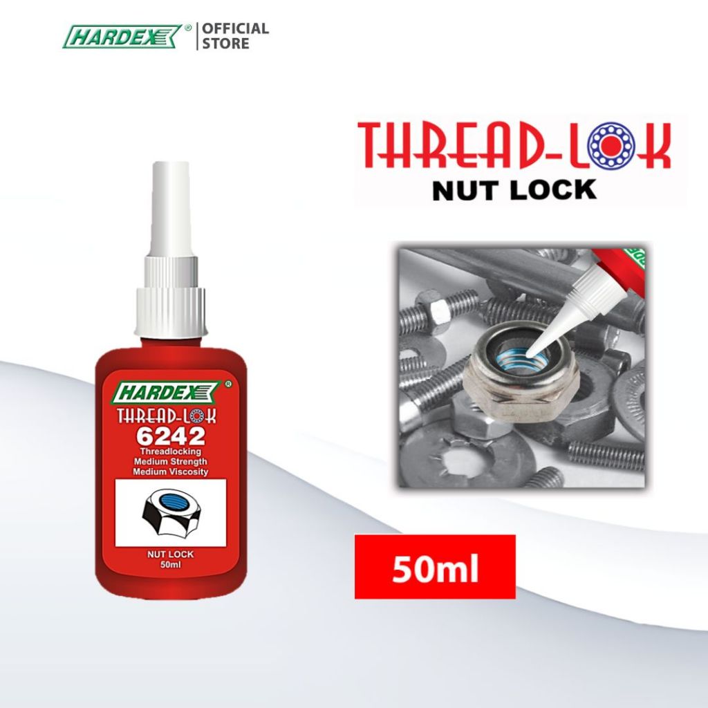 HARDEX Thread Lock Nut Lock - 50ml (6242-50ML)