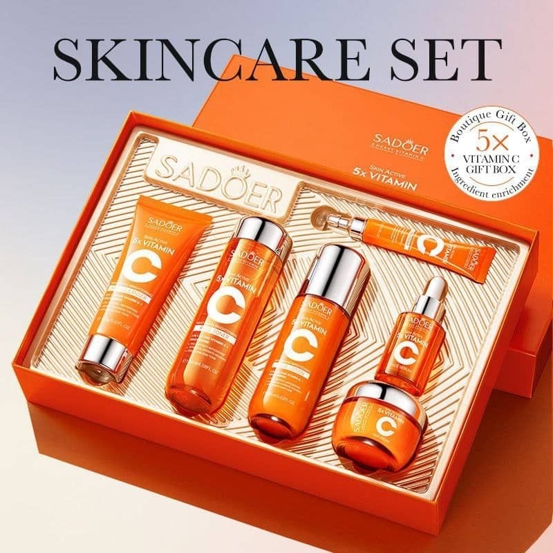 Sadoer Five Fold Maintenance C Whitening Brightening Skincare Set