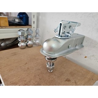 MARINE BOAT TRAILER COUPLER 1-7/8" BALL SIZE TONGUE 2" & BALL SIZE 1-7/8" X 3/4" SHAFT พร้อมล็อคนิรภ