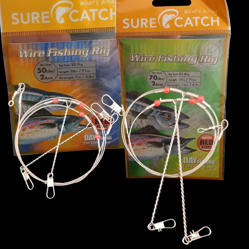 SURECATCH WIRE FISHING RIG 2 WAYS 50lbs / 70lbs ริกตกปลา